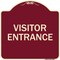Signmission Entrance Visitor Entrance Heavy-Gauge Aluminum Architectural Sign, 18" H, BU-1818-24093 A-DES-BU-1818-24093 - alternate 1